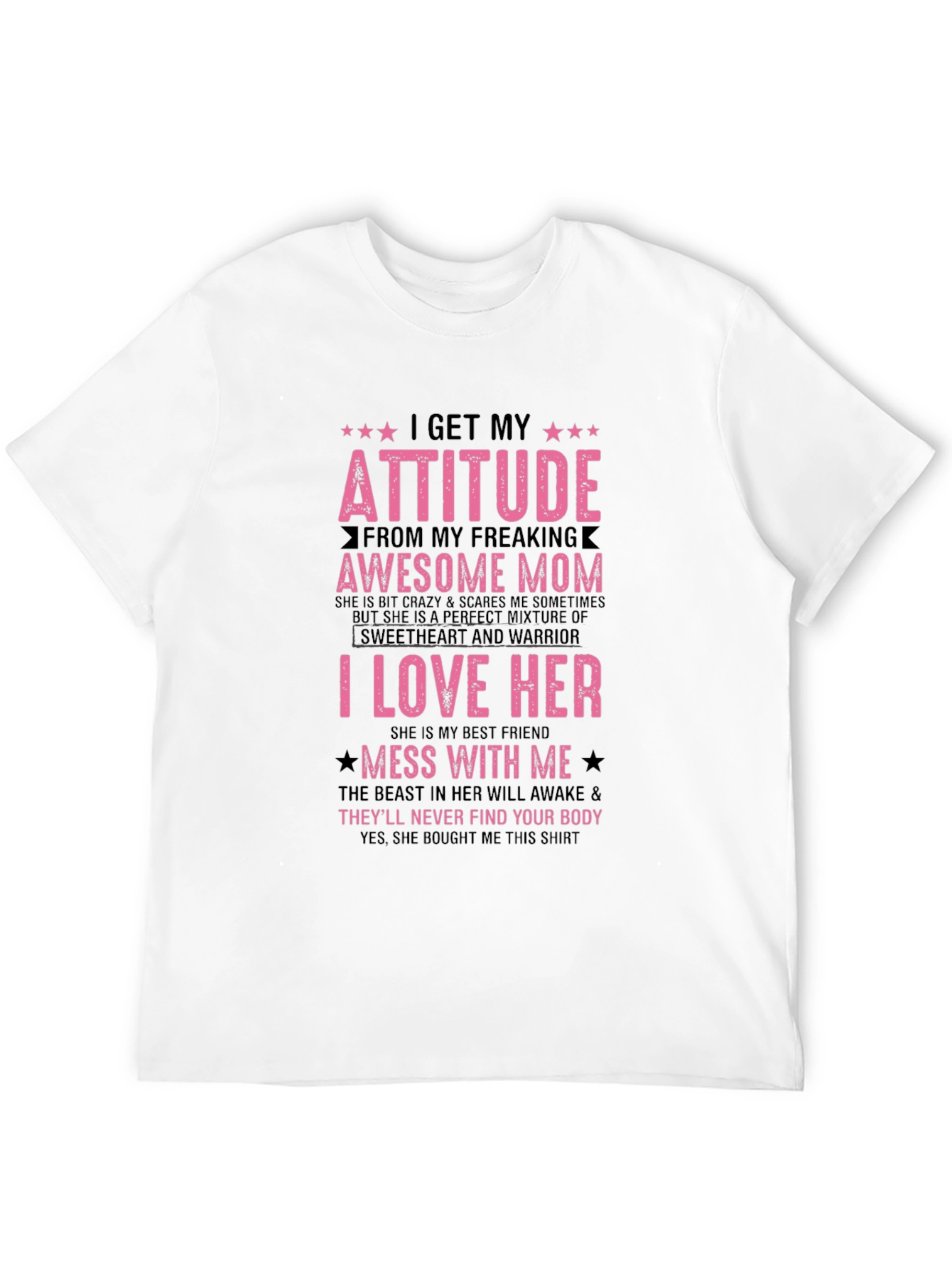 Camiseta Negra con Diseño Divertido para Homenajear a Mamá