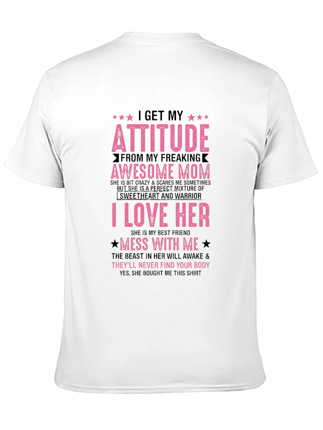Camiseta Negra con Diseño Divertido para Homenajear a Mamá