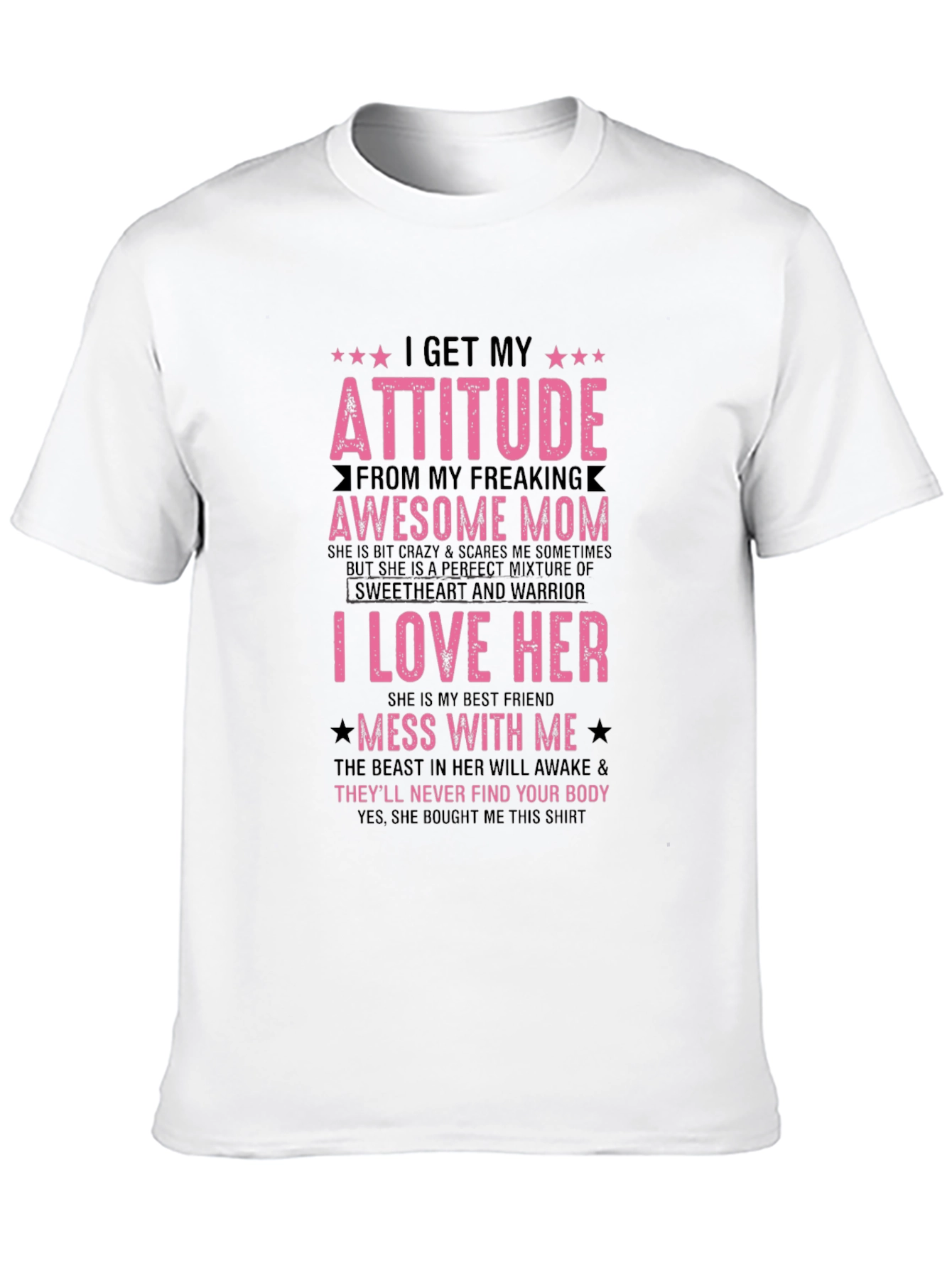 Camiseta Negra con Diseño Divertido para Homenajear a Mamá