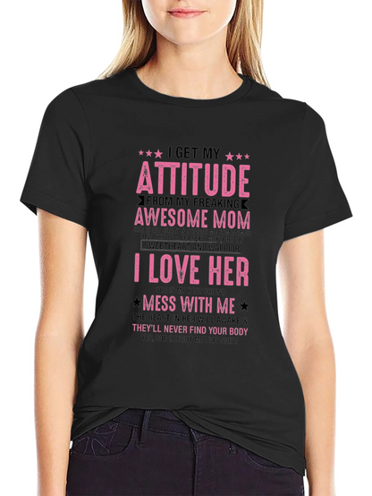 Camiseta Negra con Diseño Divertido para Homenajear a Mamá