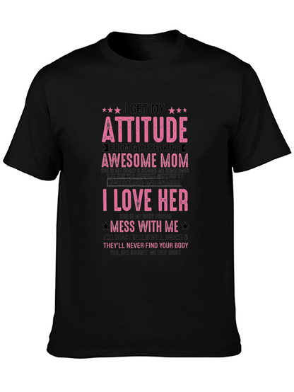 Camiseta Negra con Diseño Divertido para Homenajear a Mamá