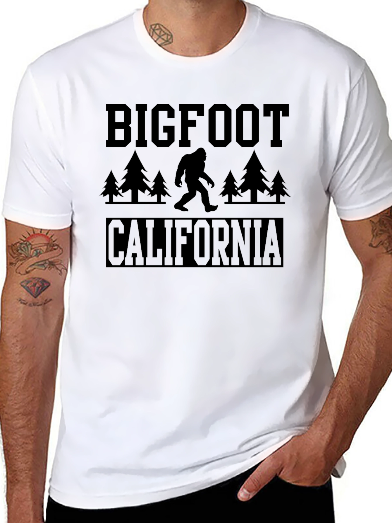 Camiseta Bigfoot California Negra Hombre
