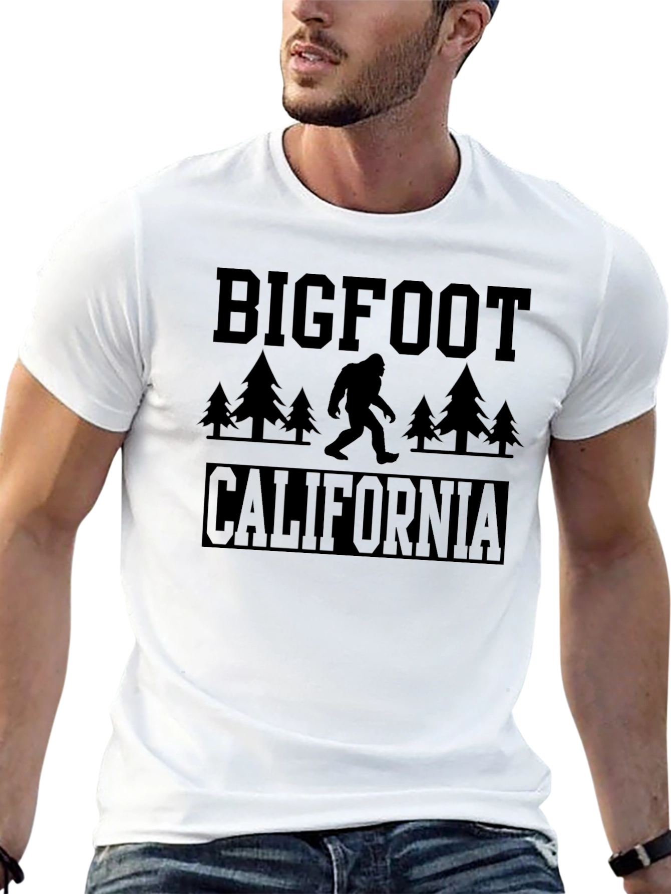 Camiseta Bigfoot California Negra Hombre