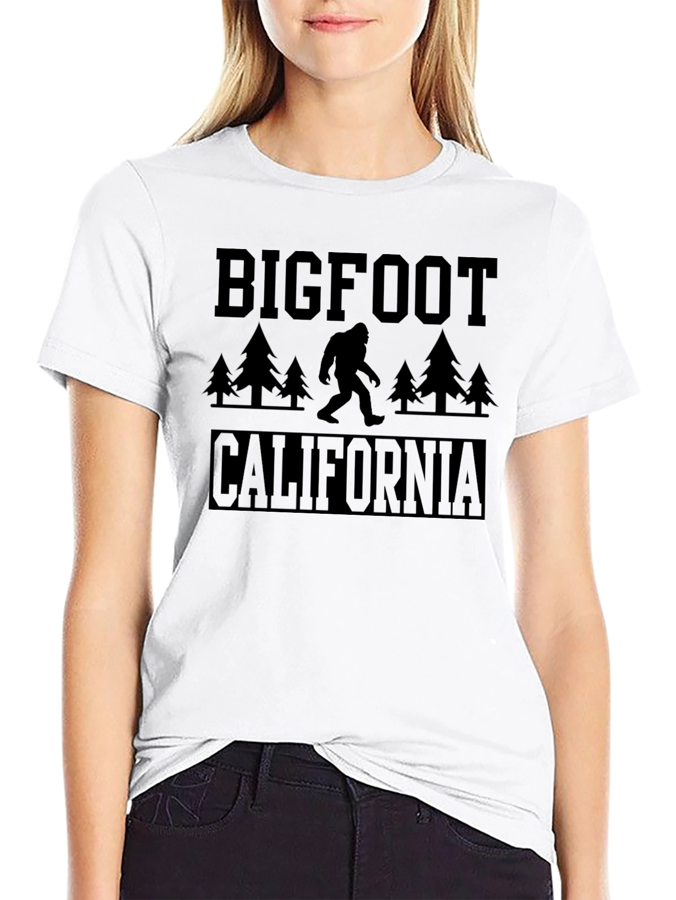 Camiseta Bigfoot California Negra Hombre