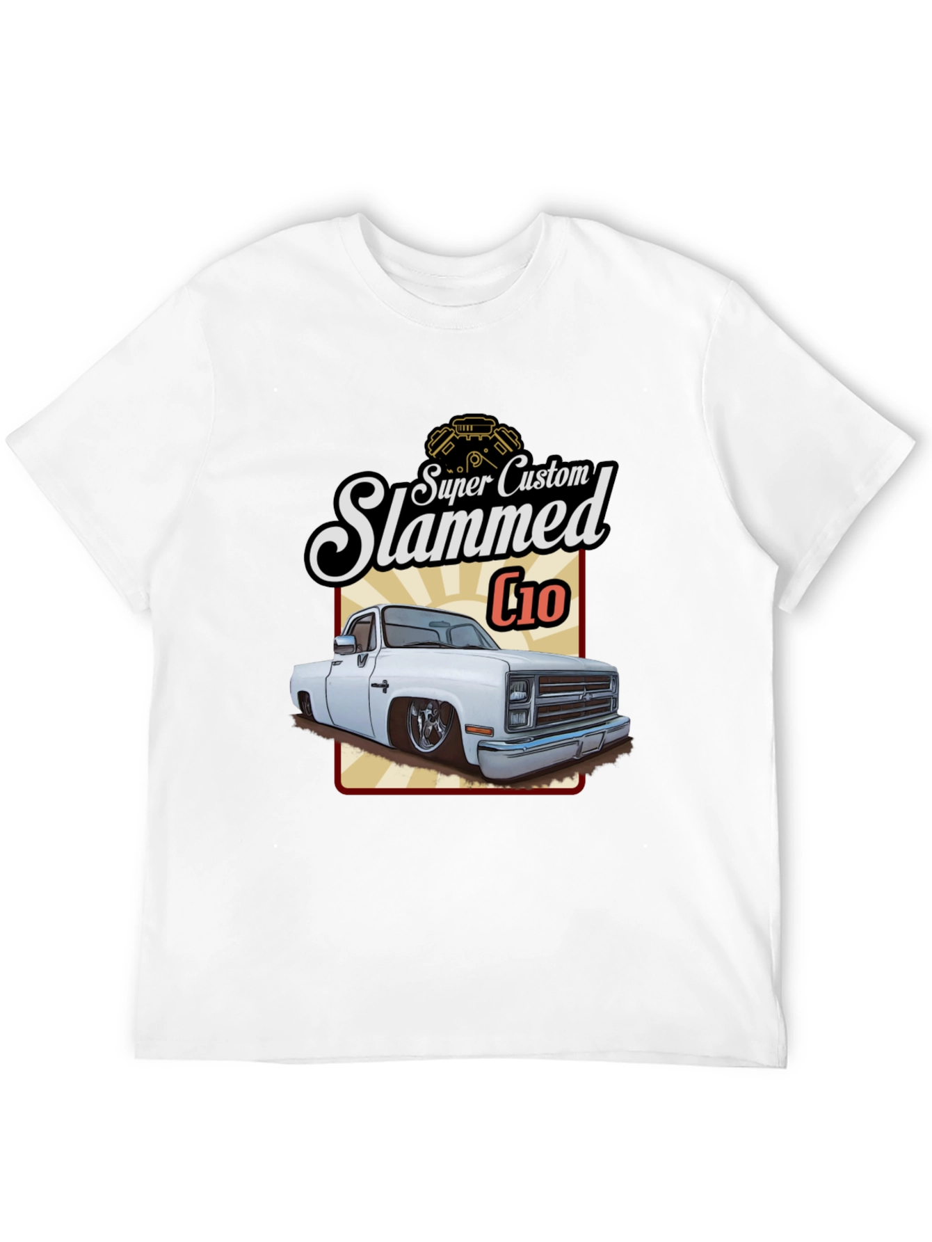 Camiseta Negra C10 Slammed Super Custom
