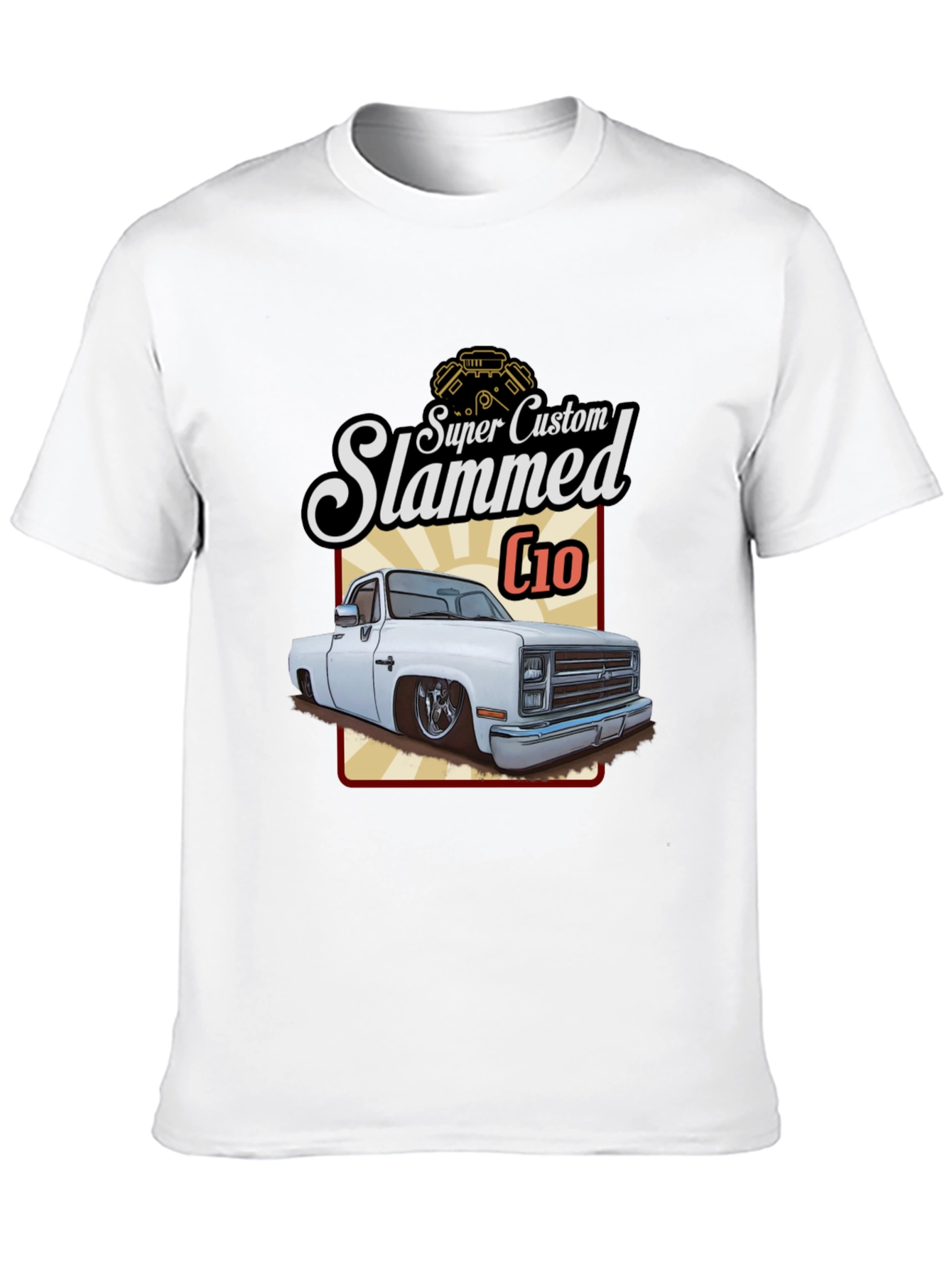 Camiseta Negra C10 Slammed Super Custom