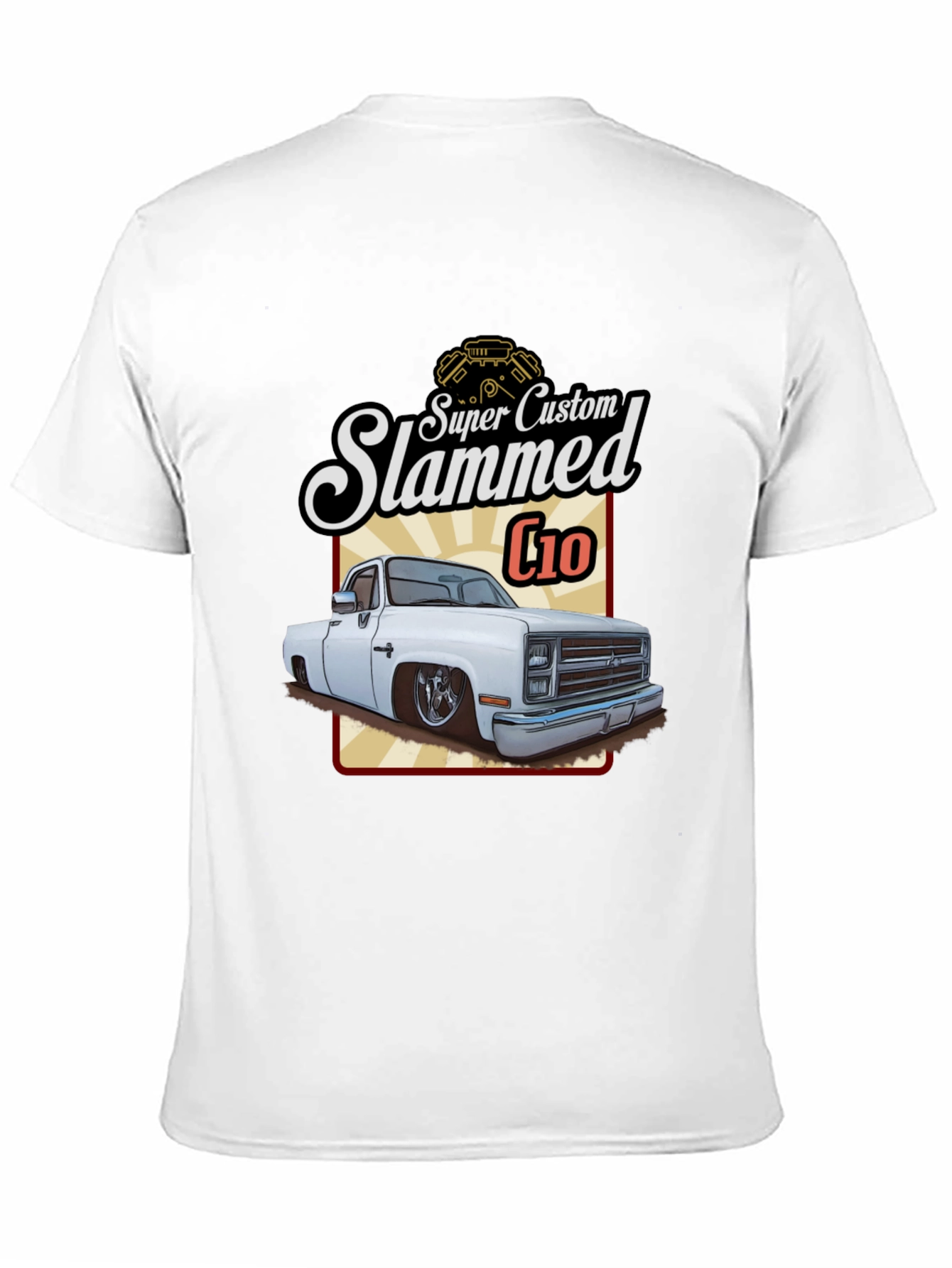 Camiseta Negra C10 Slammed Super Custom