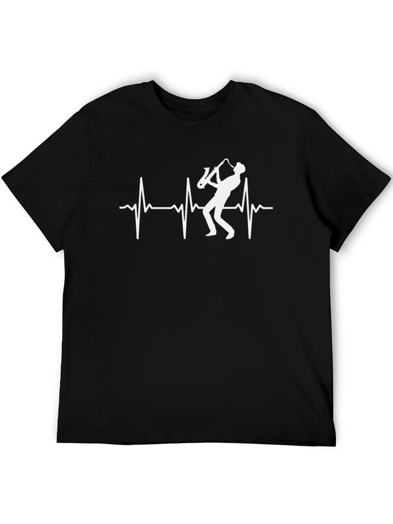Camiseta Negra Saxofón Pulso Vital