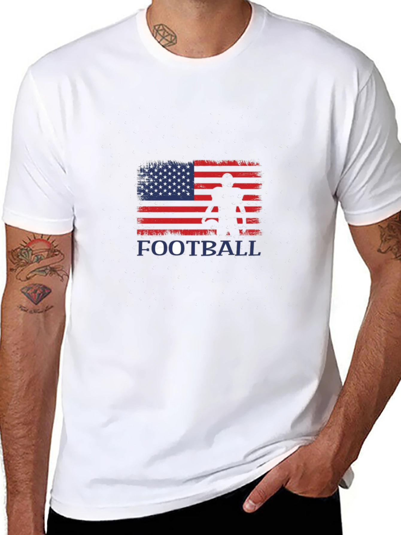 Camiseta Fútbol Bandera USA Hombre