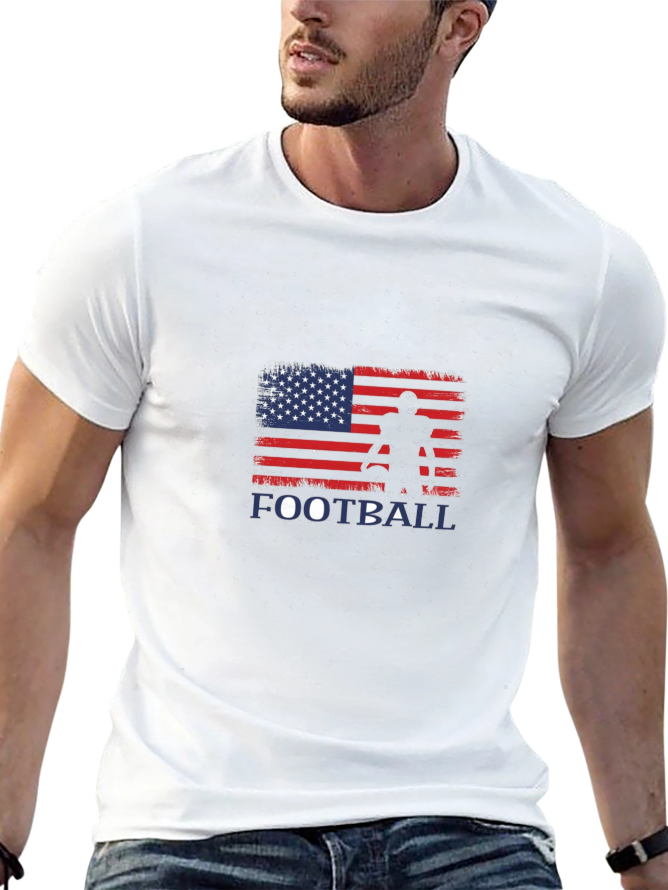 Camiseta Fútbol Bandera USA Hombre