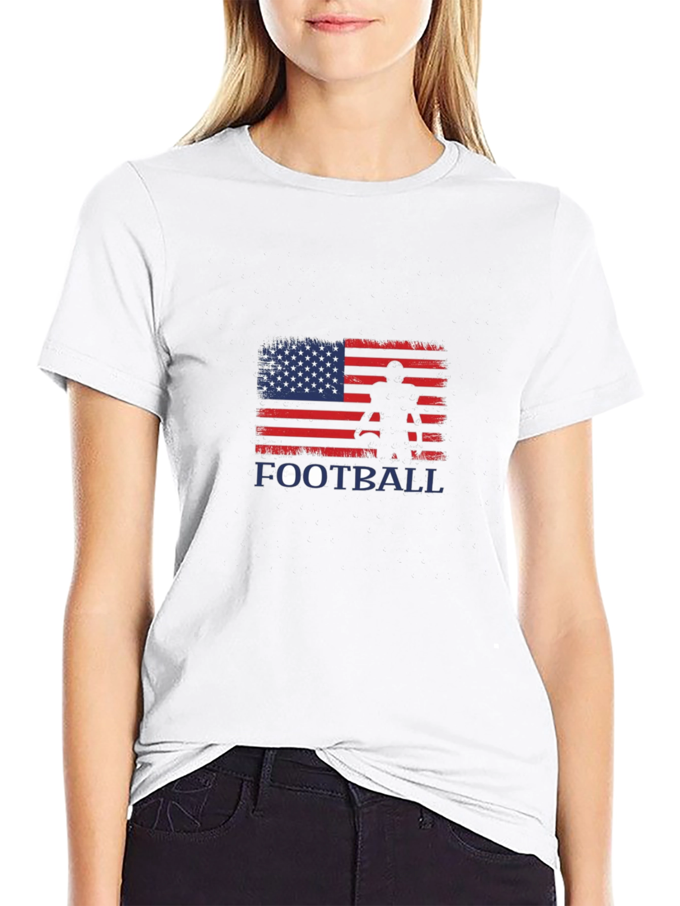 Camiseta Fútbol Bandera USA Hombre
