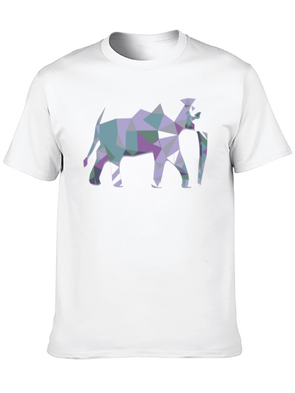 Camiseta Negra con Diseño Abstracto de Camello