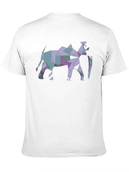Camiseta Negra con Diseño Abstracto de Camello