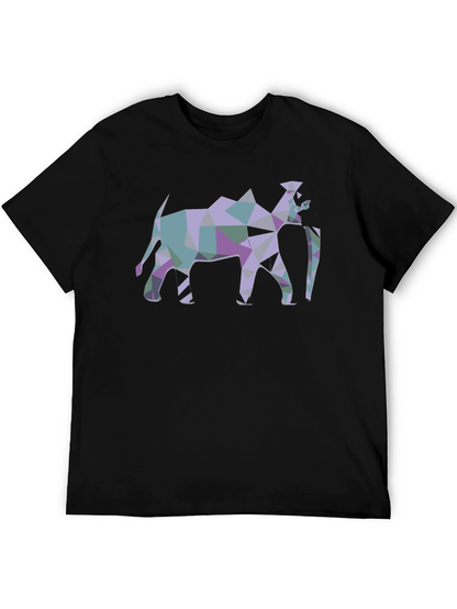 Camiseta Negra con Diseño Abstracto de Camello
