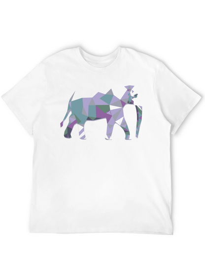 Camiseta Negra con Diseño Abstracto de Camello