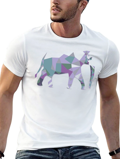 Camiseta Negra con Diseño Abstracto de Camello