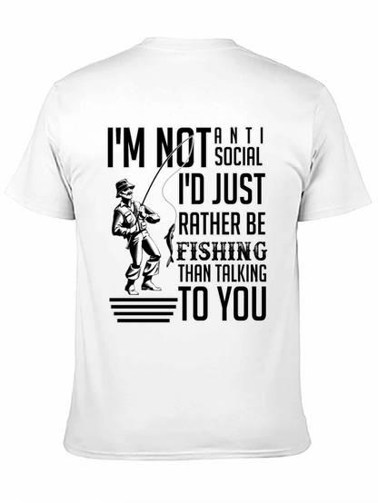 Camiseta Negra: Prefiero Pescar a Hablar Contigo