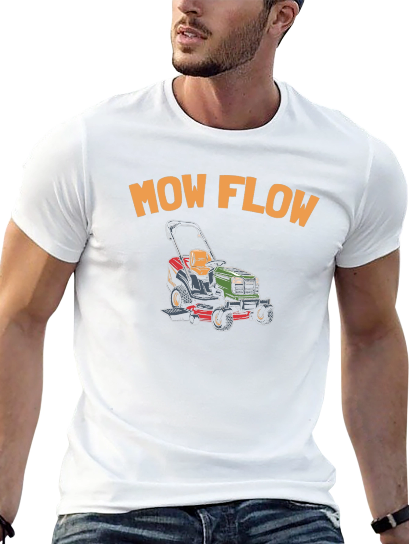Camiseta Negra Mow Flow para Amantes del Jardín