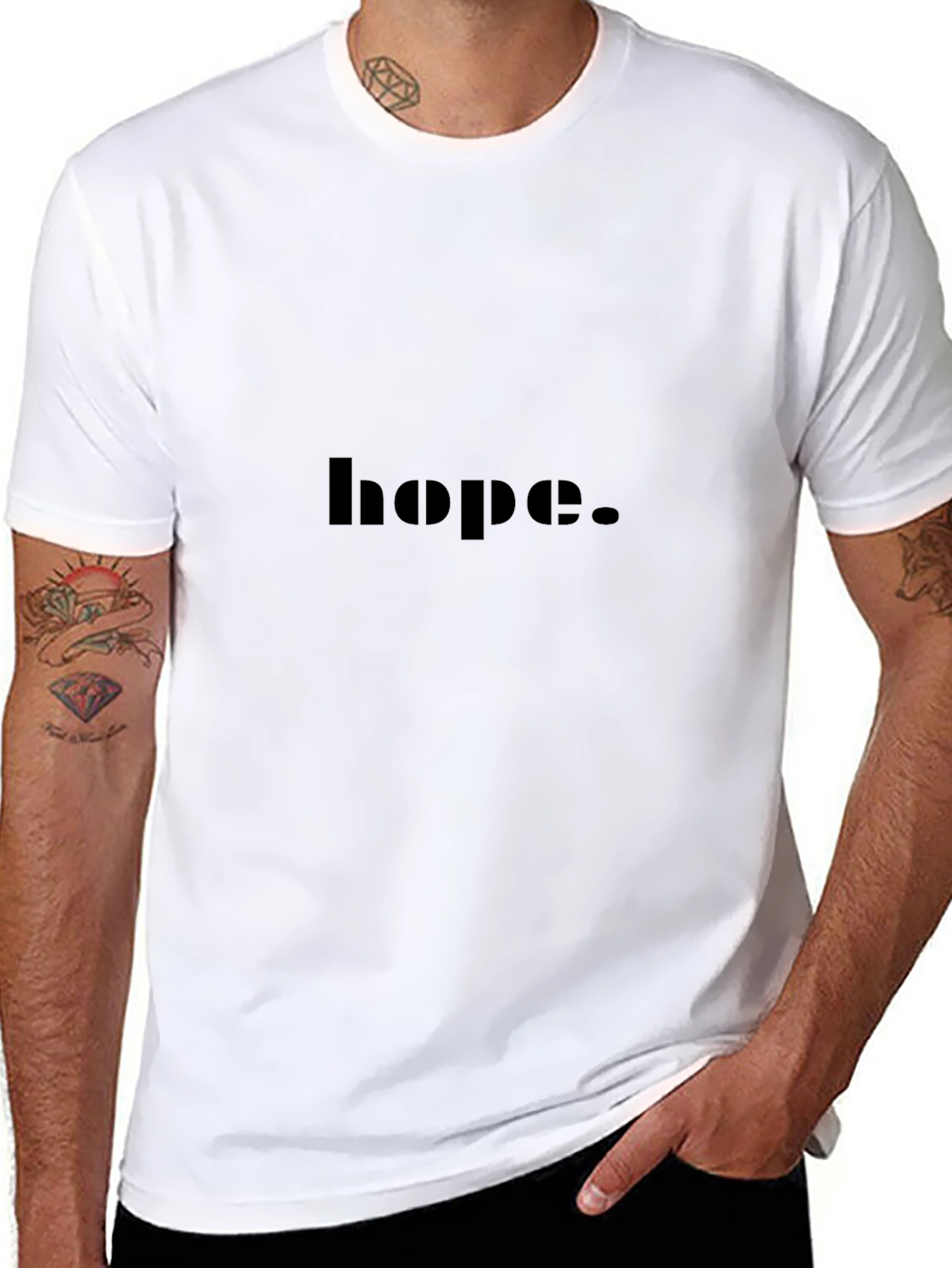 Camiseta Negra Hope - Estilo Casual