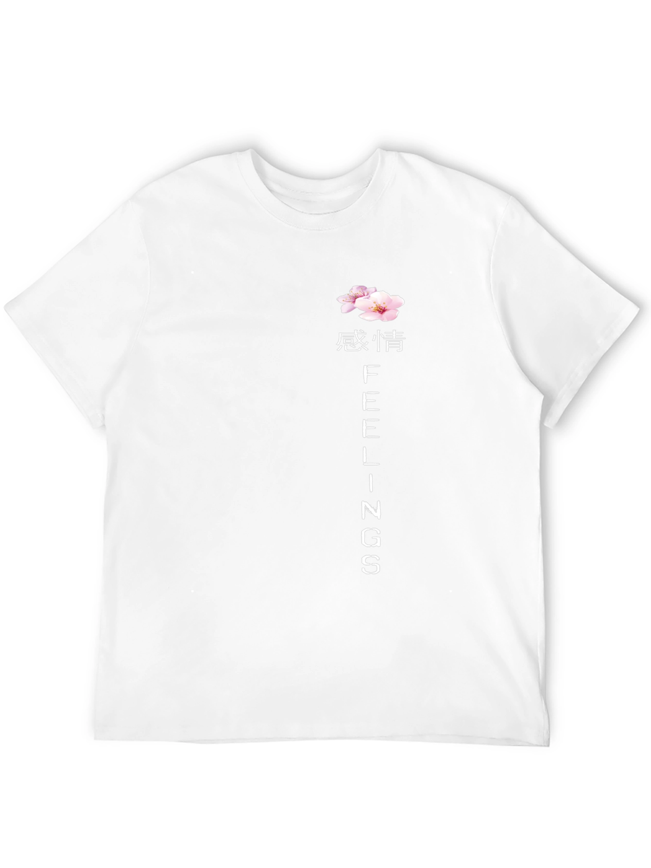 Camiseta Negra Sentimientos Estilo Japonés