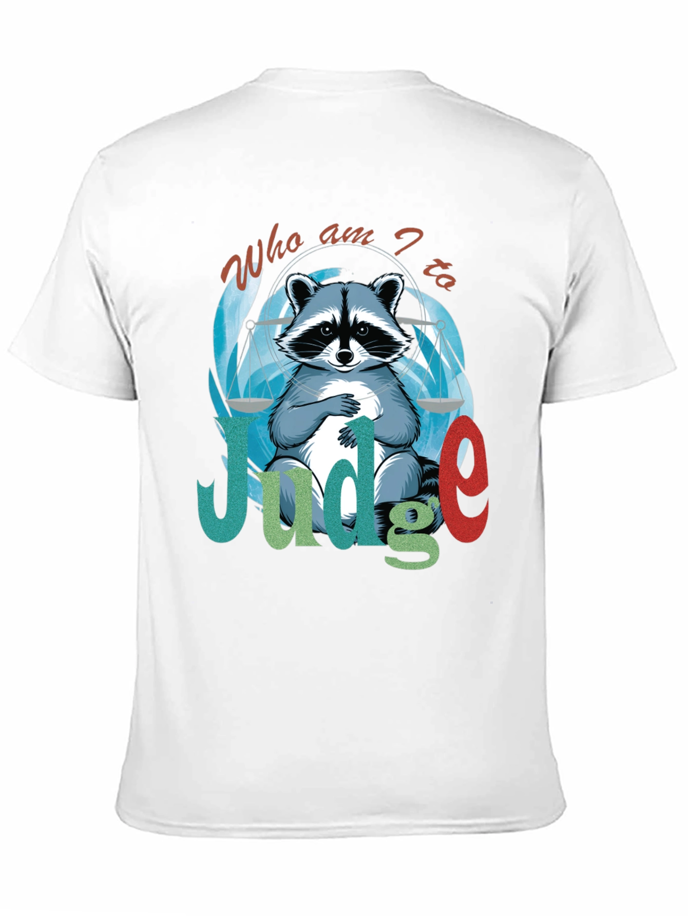 Camiseta Negra Soy el Juez con Diseño de Mapache