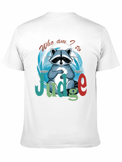 Camiseta Negra Soy el Juez con Diseño de Mapache