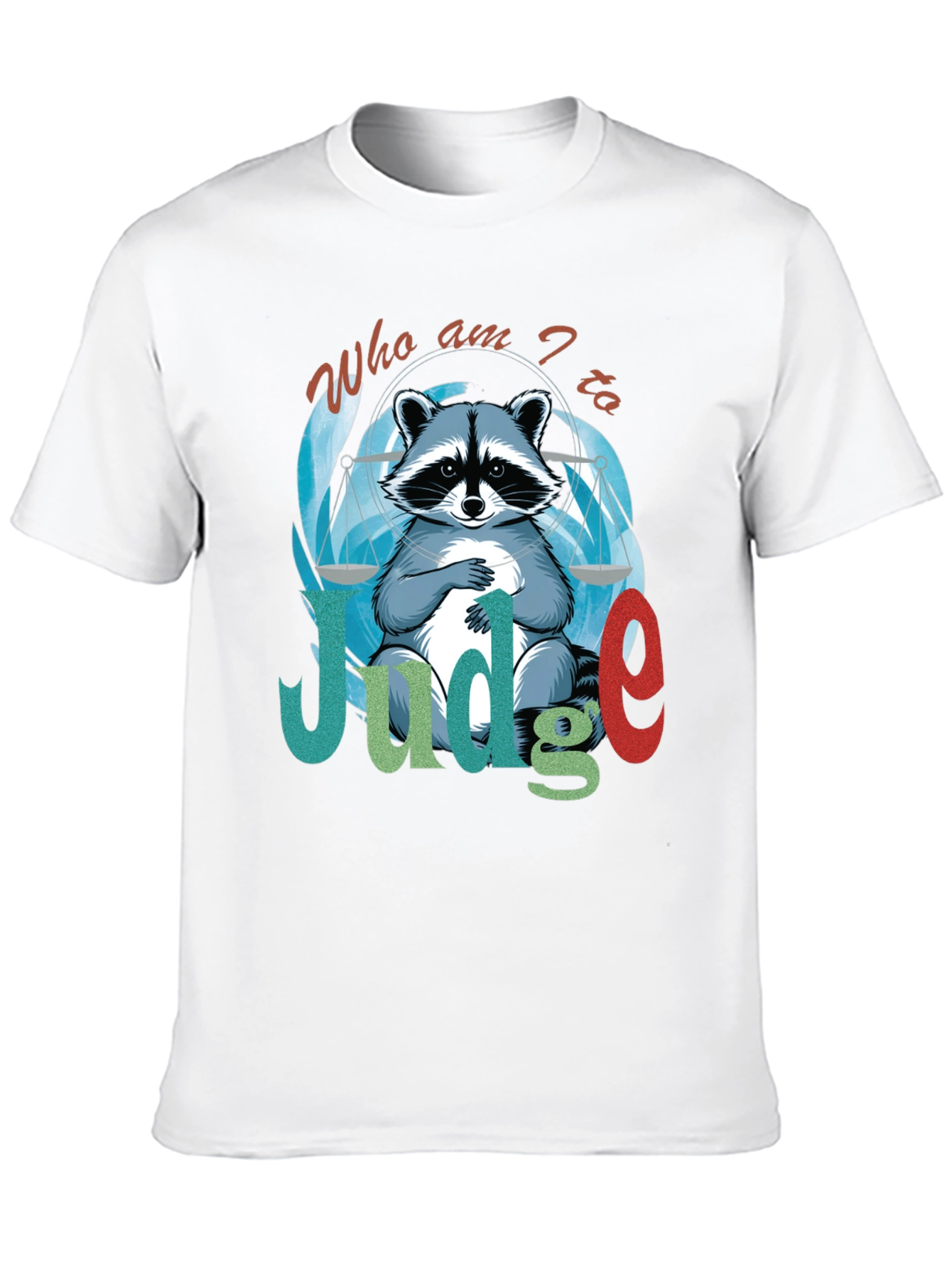 Camiseta Negra Soy el Juez con Diseño de Mapache