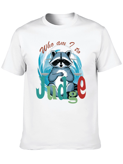Camiseta Negra Soy el Juez con Diseño de Mapache