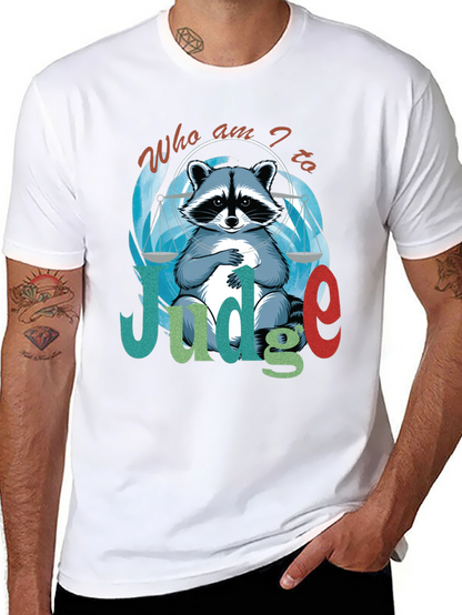 Camiseta Negra Soy el Juez con Diseño de Mapache