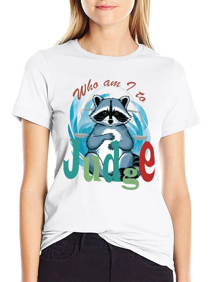 Camiseta Negra Soy el Juez con Diseño de Mapache