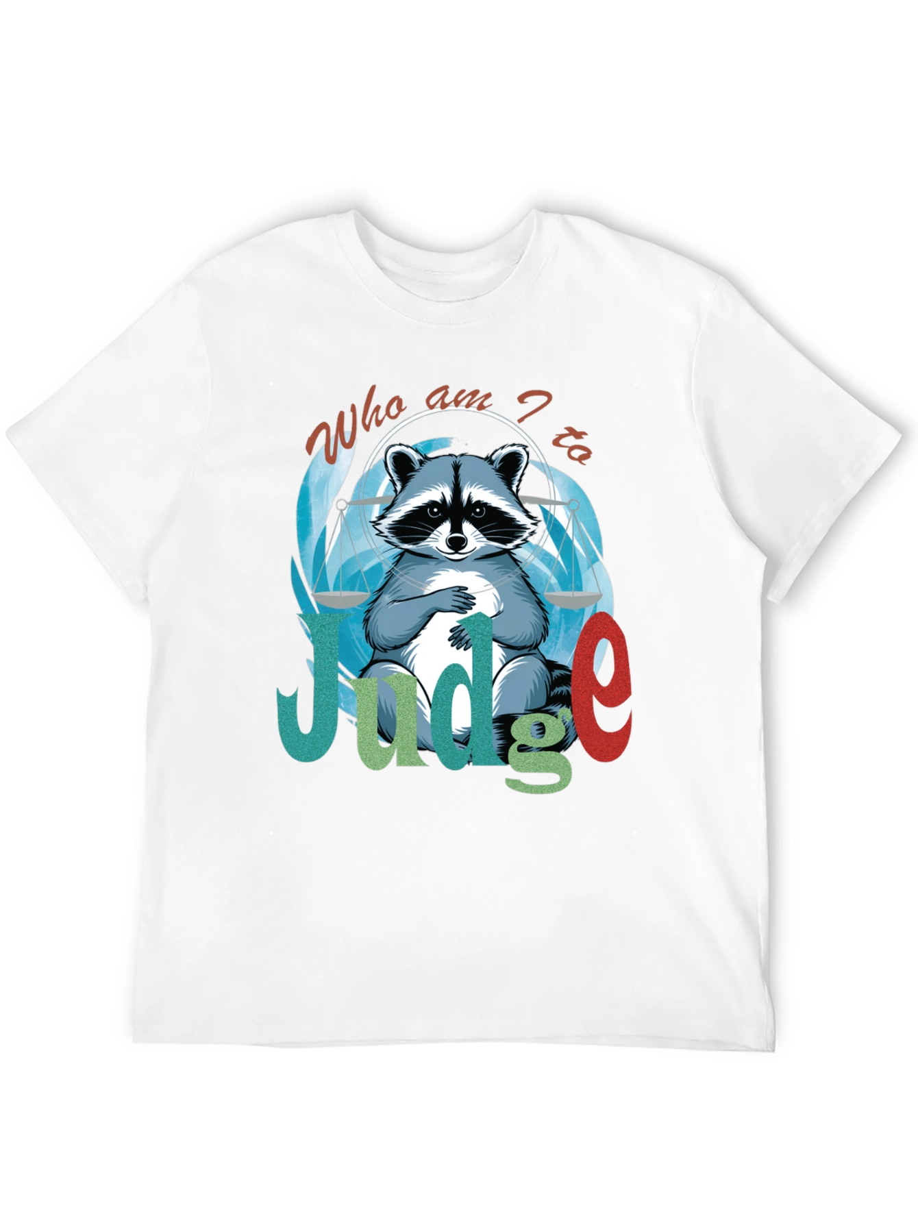 Camiseta Negra Soy el Juez con Diseño de Mapache