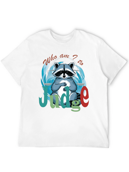 Camiseta Negra Soy el Juez con Diseño de Mapache