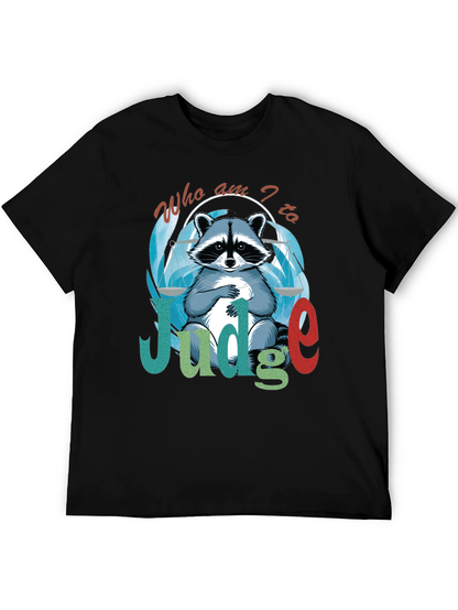 Camiseta Negra Soy el Juez con Diseño de Mapache