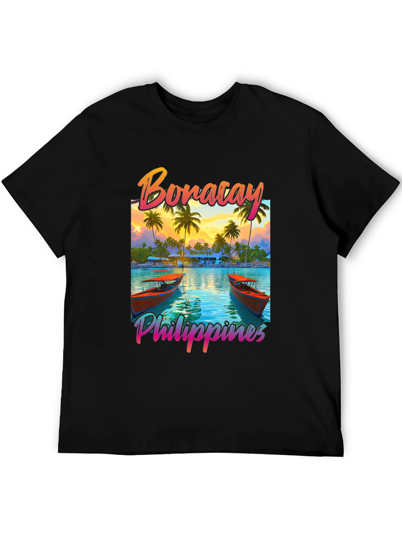 Camiseta Negra Boracay Filipinas