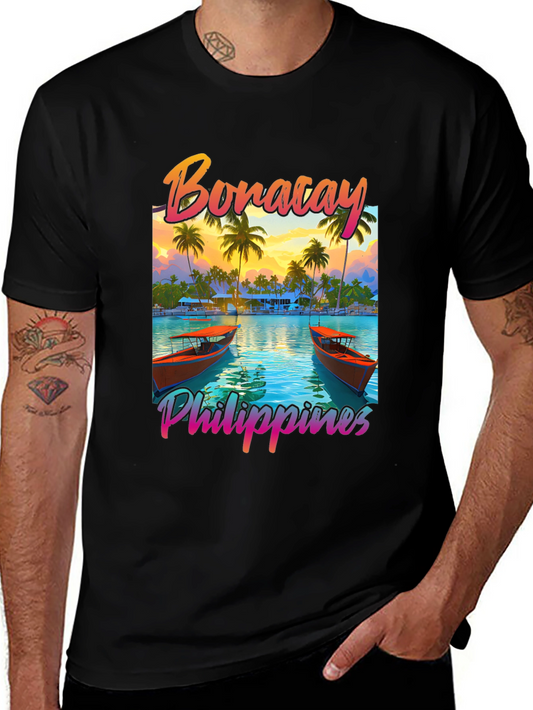 Camiseta Negra Boracay Filipinas