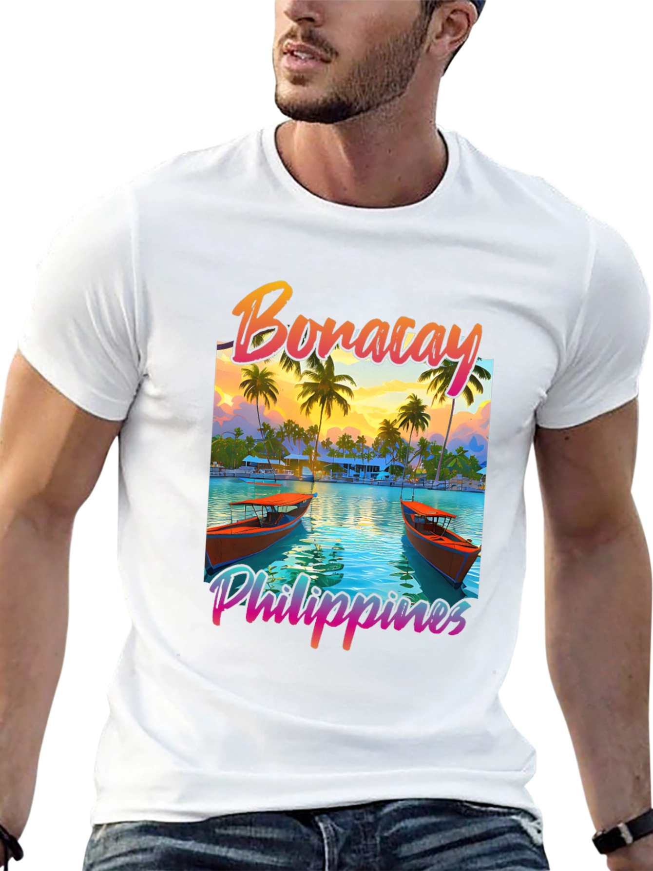 Camiseta Negra Boracay Filipinas