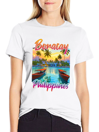 Camiseta Negra Boracay Filipinas