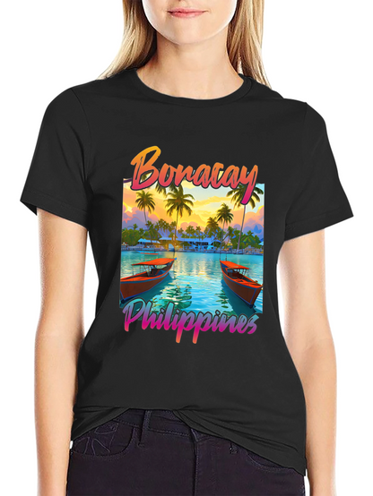 Camiseta Negra Boracay Filipinas