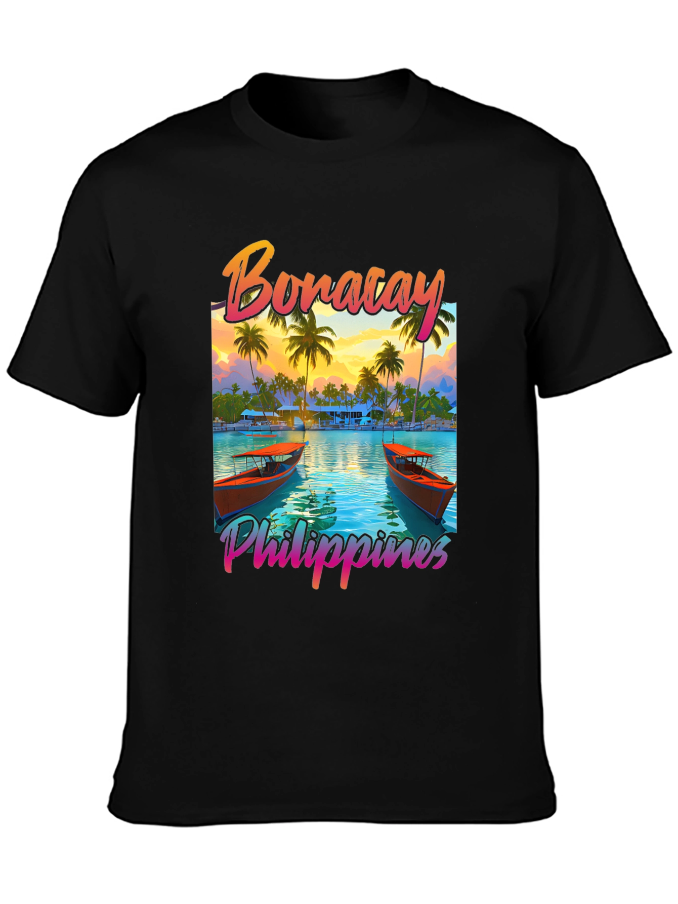 Camiseta Negra Boracay Filipinas