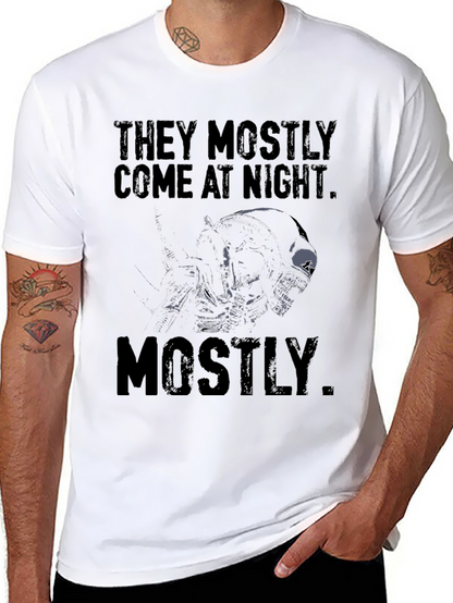 Camiseta Negra Alien They Mostly Come at Night