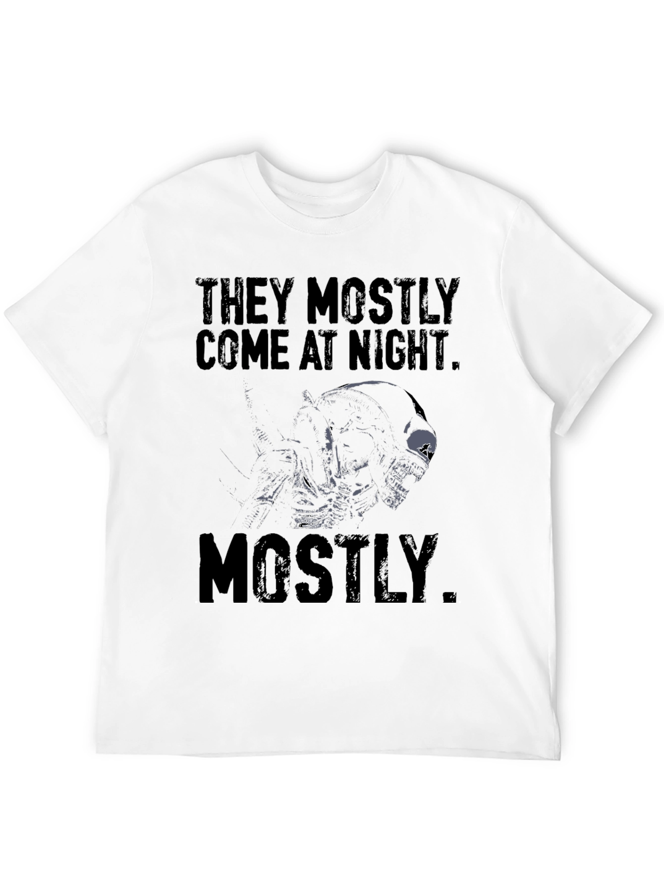 Camiseta Negra Alien They Mostly Come at Night