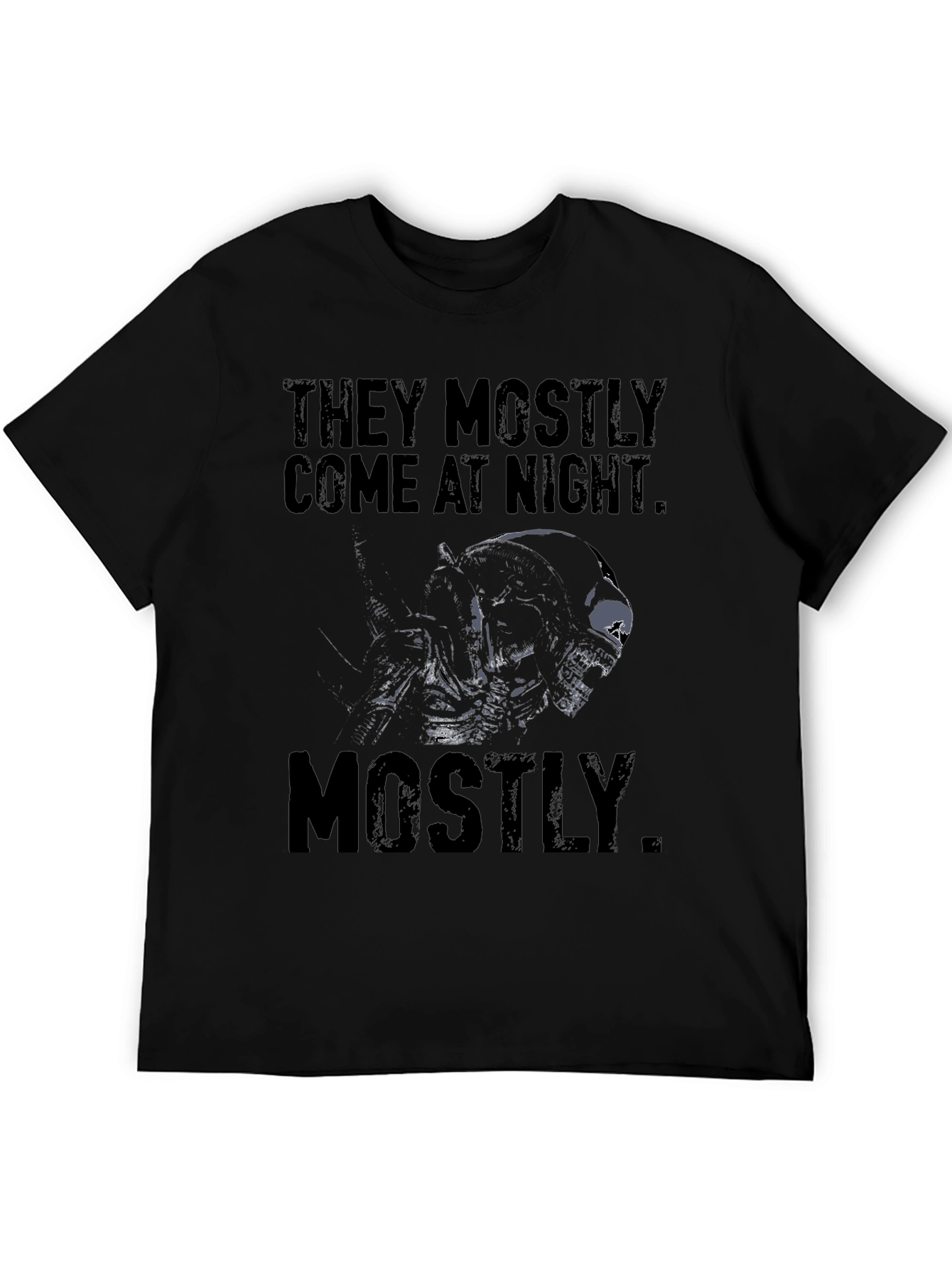 Camiseta Negra Alien They Mostly Come at Night