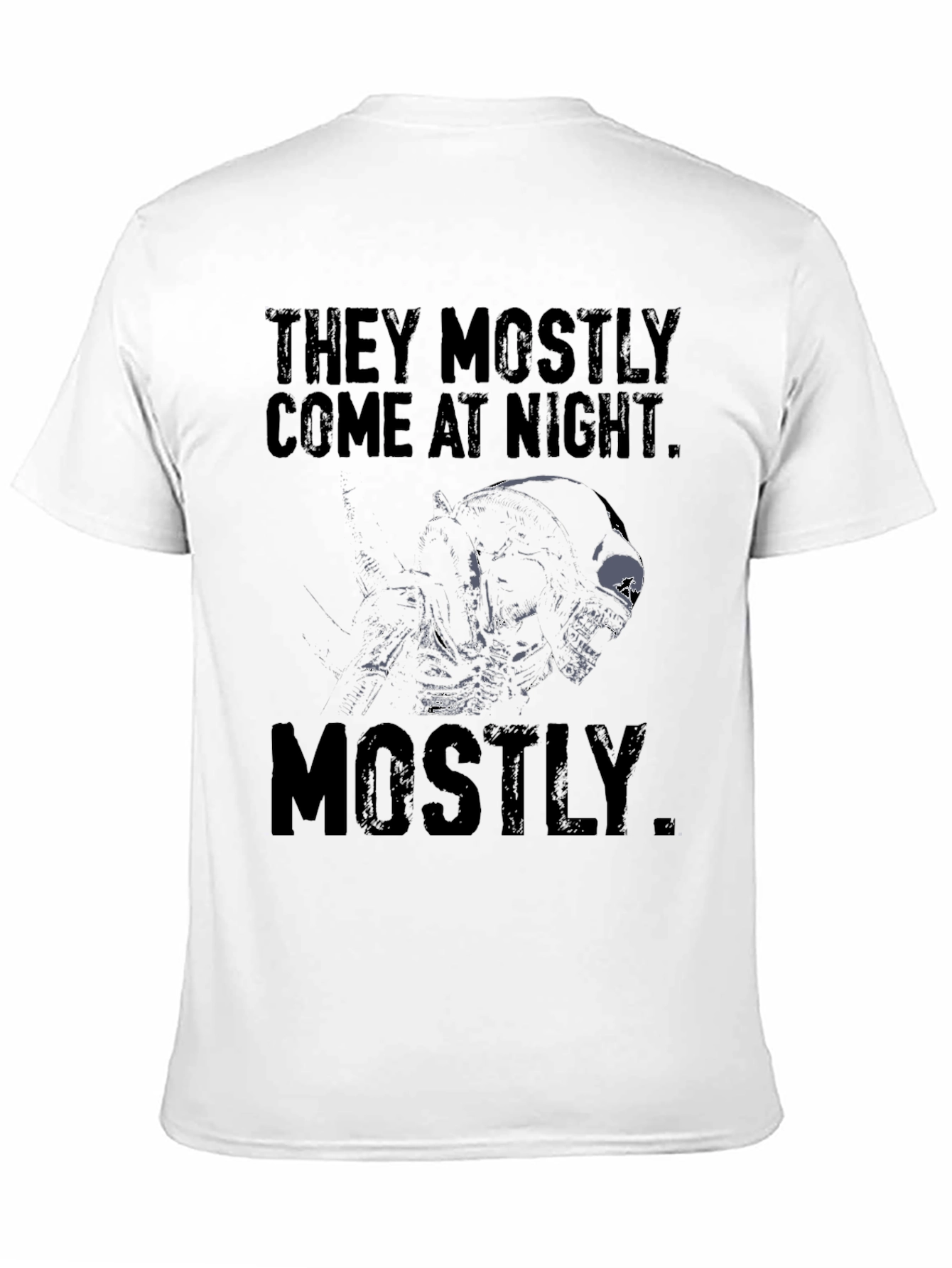 Camiseta Negra Alien They Mostly Come at Night