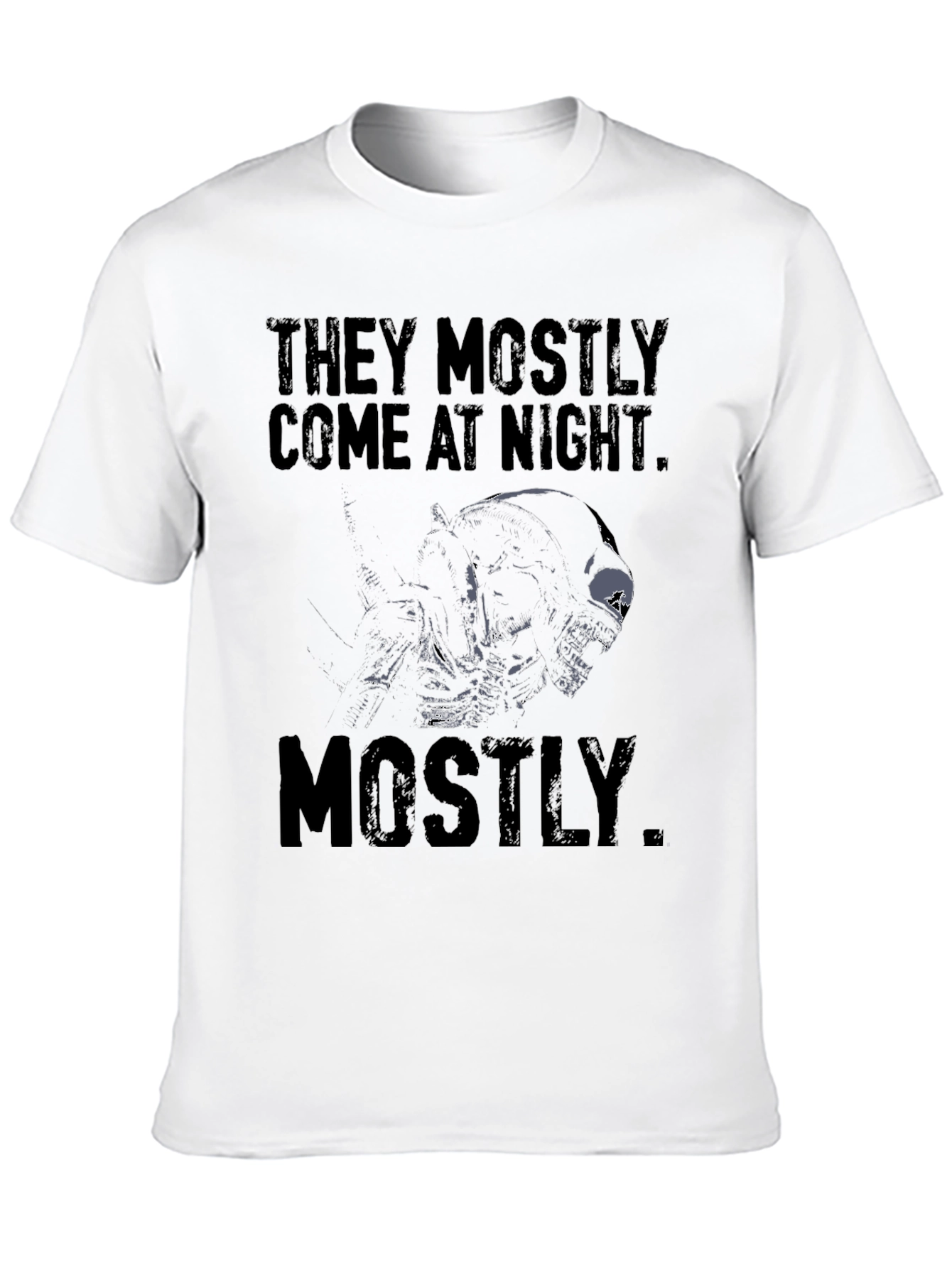 Camiseta Negra Alien They Mostly Come at Night