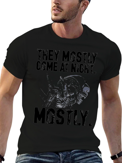 Camiseta Negra Alien They Mostly Come at Night