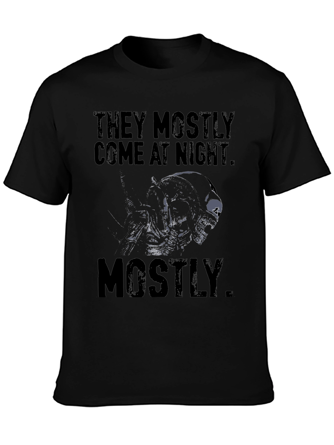 Camiseta Negra Alien They Mostly Come at Night