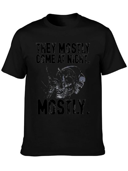 Camiseta Negra Alien They Mostly Come at Night