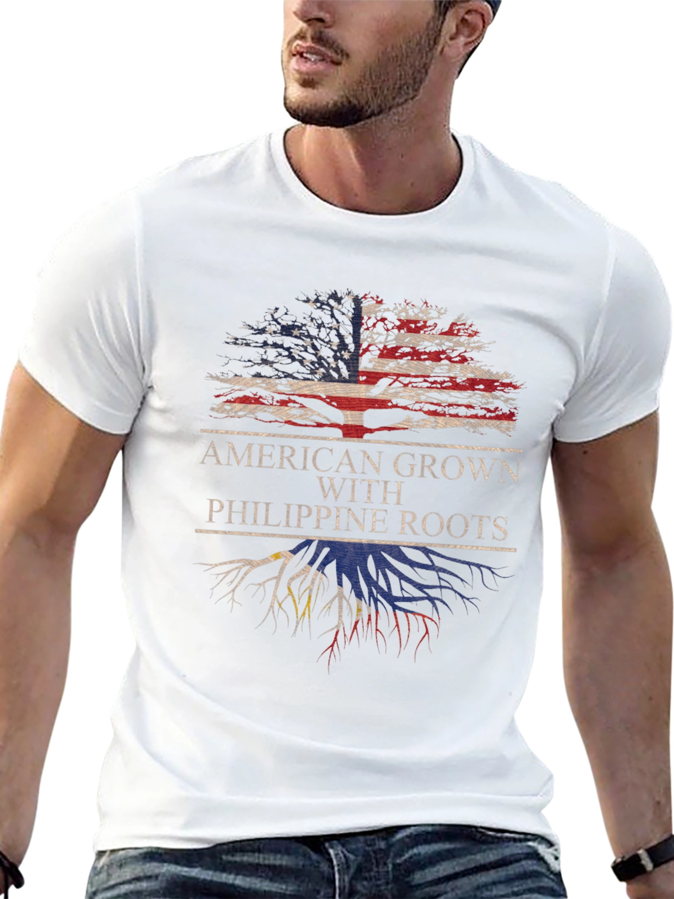 Camiseta American Grown With Philippine Roots