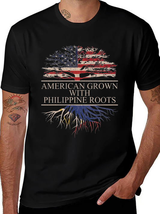 Camiseta American Grown With Philippine Roots