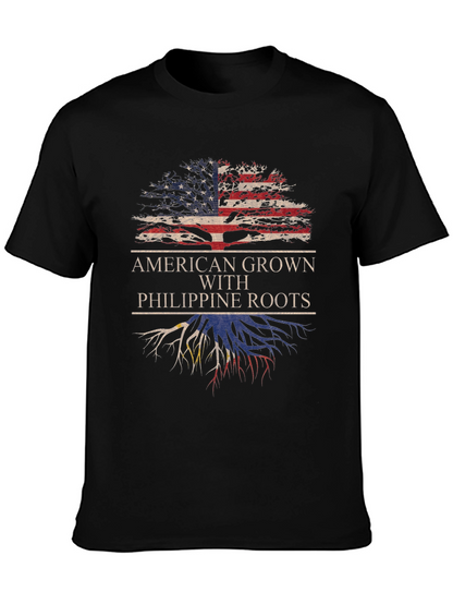 Camiseta American Grown With Philippine Roots